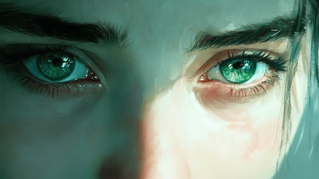 Person experiencing multiple dry eye symptoms including redness and discomfort
