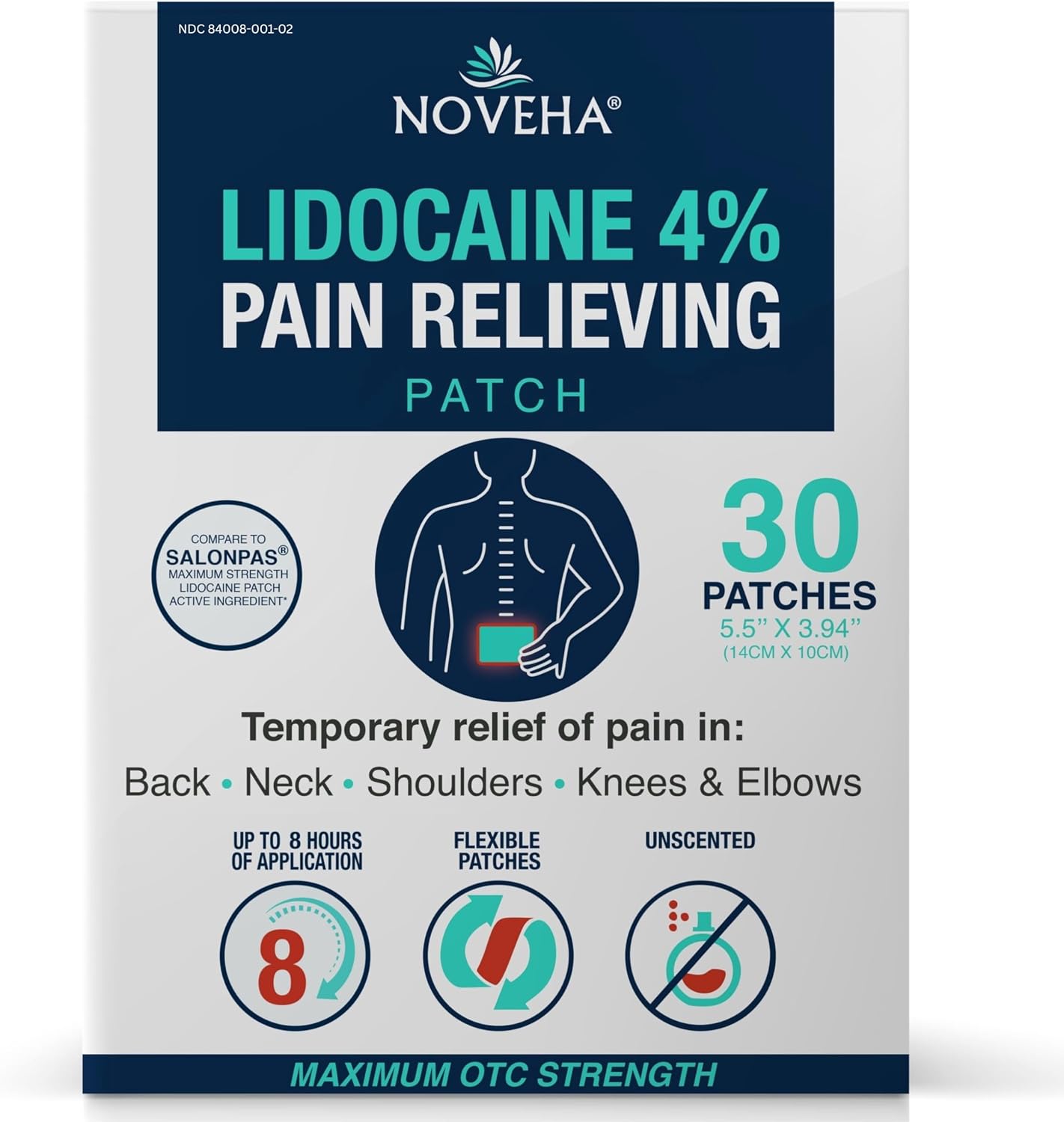 Lidocaine 4% Pain Patches — 30pcs