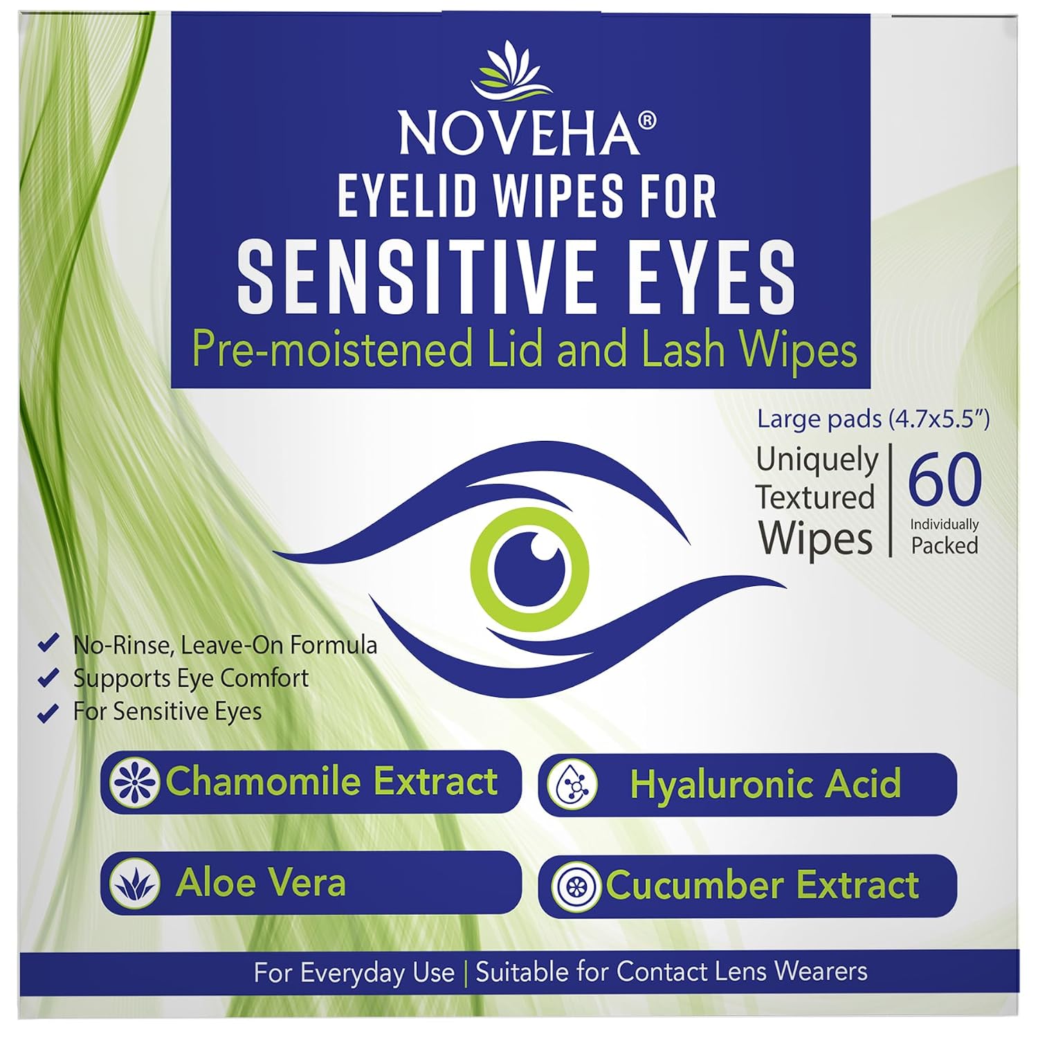 Sensitive Eyelid Wipes — 60pcs
