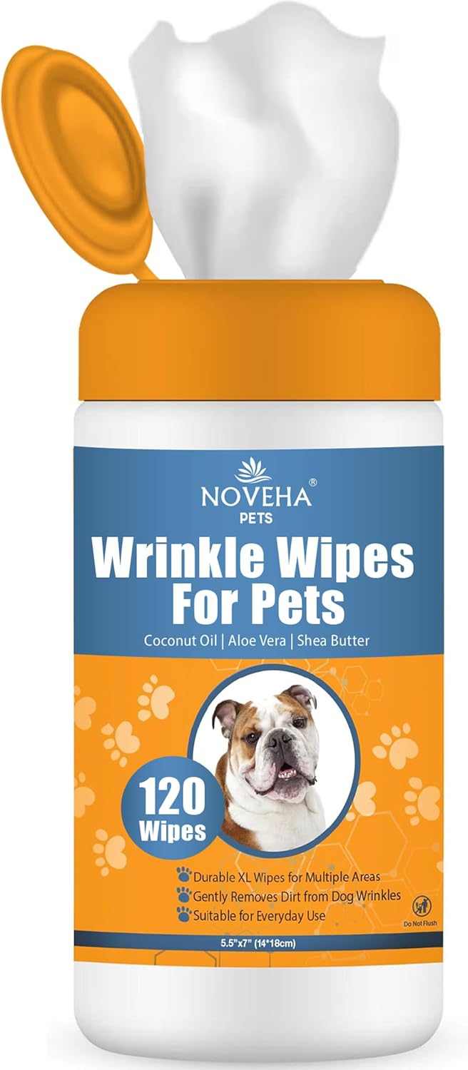 Large Pet Wrinkle Wipes — 120pcs